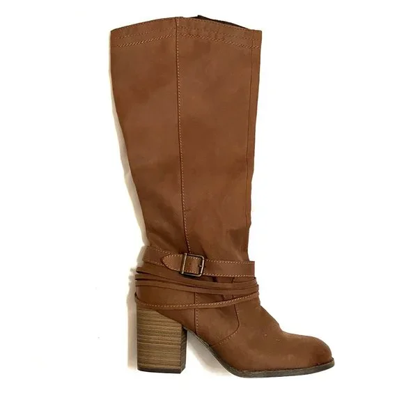 Kohl's Shoes High Heel Brown Kneehigh Boots By Kohls Size M